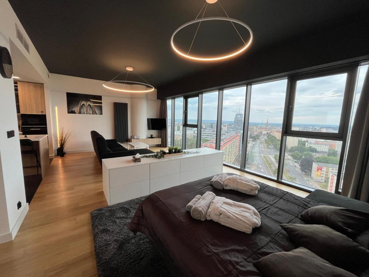 Hanza Tower - Luxurious Apartment 60M2 - 15Th Floor City View Szczecin Ngoại thất bức ảnh